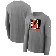 Cincinnati Bengals Nike 2021 AFC Champions Team Slogan Long Sleeve T-Shirt - Heathered Charcoal