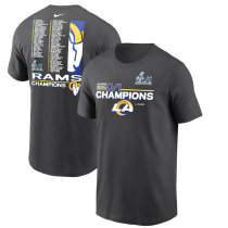Los Angeles Rams Nike Super Bowl LVI Champions Roster T-Shirt - Anthracite