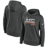 Cincinnati Bengals Nike Women's 2021 AFC Champions Locker Room Trophy Collection Pullover Hoodie - Anthracite