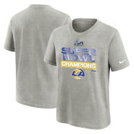 Los Angeles Rams Nike Youth Super Bowl LVI Champions Locker Room Trophy Collection T-Shirt - Heathered Gray
