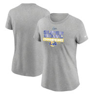 Los Angeles Rams Nike Women's Super Bowl LVI Champions Locker Room Trophy Collection T-Shirt - Heathered Gray