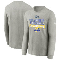 Los Angeles Rams Nike Youth Super Bowl LVI Champions Locker Room Trophy Collection Long Sleeve T-Shirt - Heathered Gray