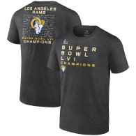Los Angeles Rams Fanatics Branded Super Bowl LVI Champions Big & Tall Signature Route T-Shirt - Charcoal