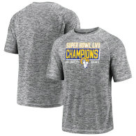 Los Angeles Rams Fanatics Branded Super Bowl LVI Champions Stacked Depth T-Shirt - Gray