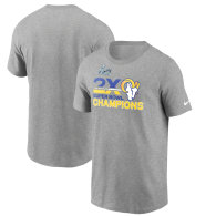 Los Angeles Rams Nike 2-Time Super Bowl Champions T-Shirt - Heathered Gray
