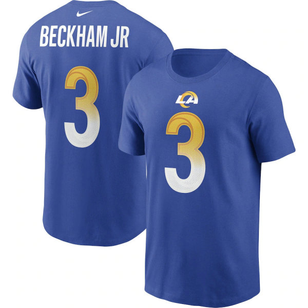 Odell Beckham Jr. Los Angeles Rams Nike Player Name & Number T-Shirt - Royal Blue
