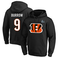 Joe Burrow Cincinnati Bengals Fanatics Branded Super Bowl LVI Bound Big & Tall Name & Number Pullover Hoodie - Black