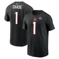 Ja'Marr Chase Cincinnati Bengals Nike Super Bowl LVI Bound Name & Number T-Shirt - Black