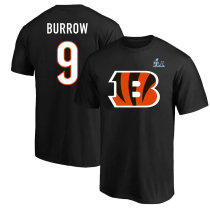 Joe Burrow Cincinnati Bengals Fanatics Branded Super Bowl LVI Bound Big & Tall Name & Number T-Shirt - Black