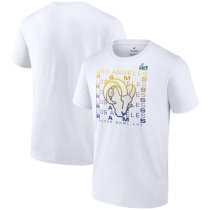 Los Angeles Rams Fanatics Branded Super Bowl LVI Bound Color Fade Repeat T-Shirt - White