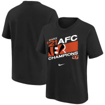 Cincinnati Bengals Nike Youth 2021 AFC Champions Iconic T-Shirt - Black