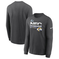 Los Angeles Rams Nike 2021 NFC Champions Locker Room Trophy Collection Long Sleeve T-Shirt - Anthracite
