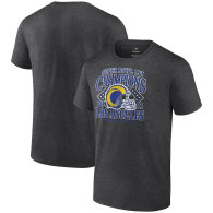 Los Angeles Rams Fanatics Branded Super Bowl LVI Champions Favorite Retro T-Shirt - Heathered Charcoal