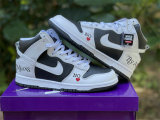 Authentic Supreme x Nike SB Dunk High “By Any Means” Black/White-Varsity Red