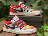 Authentic Air Jordan 1 Low Yellow/White/Red