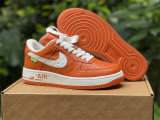 Authentic LV x Nike Air Force 1 Low Orange/White