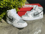 Authentic Nike SB Dunk High Grey/White