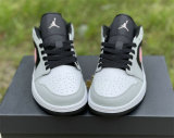 Authentic Air Jordan 1 Low Black/Grey/Pink/White