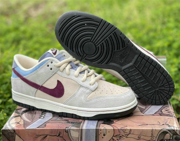 Authentic Nike Dunk Low Grey/Wine Red
