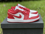 Authentic Air Jordan 1 Low Red/Gold/White