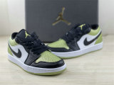 Authentic Air Jordan 1 Low GS “Vivid Green Snakeskin”