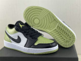 Authentic Air Jordan 1 Low “Vivid Green Snakeskin”