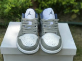 Authentic Air Jordan 1 Low Grey/Blue