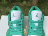 Authentic Air Jordan 1 Low White/New Emerald