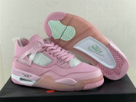 Authentic Off-White x Air Jordan 4 Pink/White