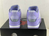 Authentic Off-White x Air Jordan 4 Purple/White