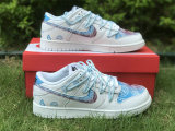 Authentic Nike Dunk Low White/Light Blue