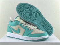 Authentic Air Jordan 1 Low Sanddrift/Sail-Washed Teal