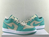 Authentic Air Jordan 1 Low Sanddrift/Sail-Washed Teal