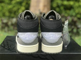 Authentic Air Jordan 1 Mid GS Craft “Inside Out” Black