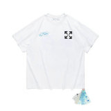 OFF-WHITE short round collar T-shirt S-XL (134)