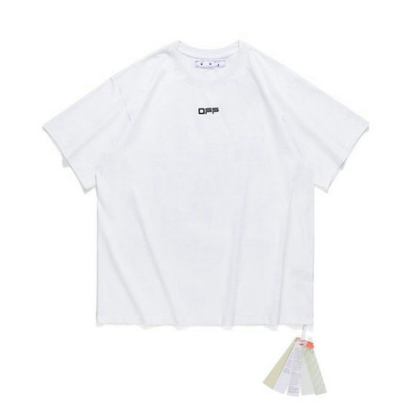 OFF-WHITE short round collar T-shirt S-XL (132)