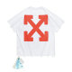 OFF-WHITE short round collar T-shirt S-XL (156)