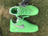 Authentic Off-White x Nike Air Force 1 Low Light Green/Silver