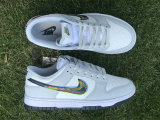 Authentic Nike Dunk Low White/Grey (3D-Styled Swooshes)