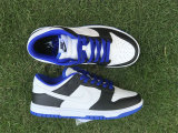 Authentic Nike Dunk Low White/Black/Game Royal