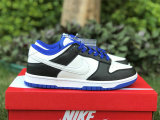 Authentic Nike Dunk Low White/Black/Game Royal