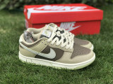 Authentic Nike Dunk Low White/Olive Green