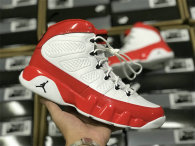 Authentic Air Jordan 9 White/Gym Red/Black