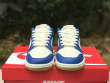 Authentic Nike Dunk Low White/Blue/Gold