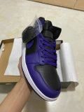 Authentic Air Jordan 1 Mid GS Purple Black