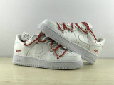 Authentic Supreme x Nike Air Force 1 Red/White