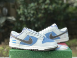 Authentic Nike Dunk Low Light Grey/Blue/White