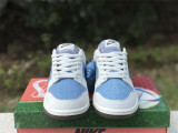 Authentic Nike Dunk Low Light Grey/Blue/White
