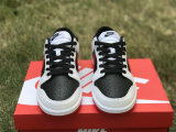 Authentic Nike Dunk Low Black/Red/White