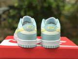 Authentic Nike Dunk Low Light Blue/Sail White/Lemon Yellow